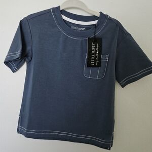 Little Bipsy Blue Gray Kids Tee